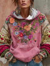 Women's Breast Cancer Awareness Floral Art Sweat à capuche